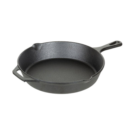FOX Outdoor Camping Cast Iron Frying Pan with Handle 30cm Black 