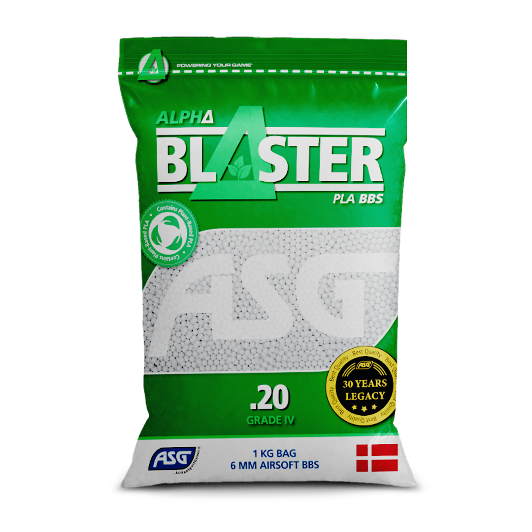 ASG Alpha Blaster PLA Airsoft Ammo BB’s 0.20g 1kg Bag