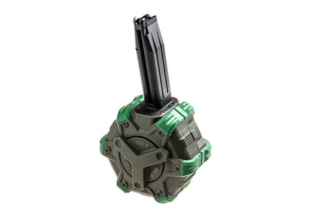 WE Airsoft Hi-Capa 5.1 4.3 Series Pistol Drum Magazine Green Gas 350rd 