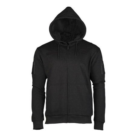 Mil-Tec Mens Hoodie With Zipper Black