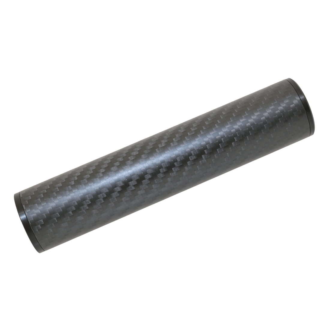 Retro Arms Airsoft 3K Carbon Mock Silencer 150mm 14mm CCW