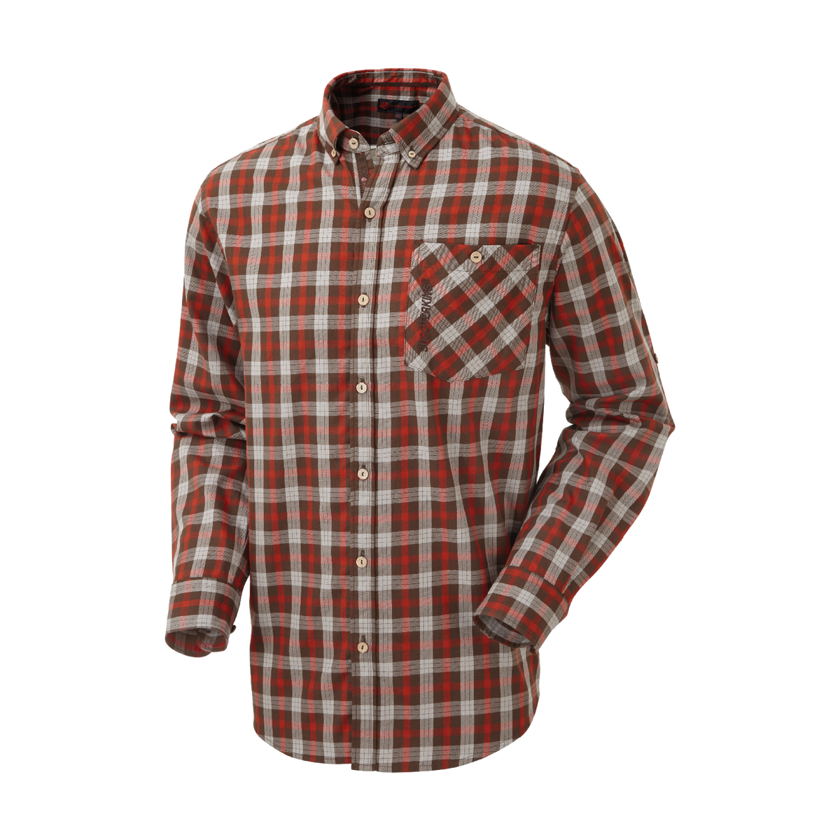ShooterKing Mens Moorland Check Shirt Red Brown