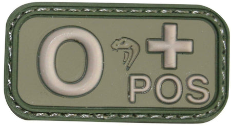 Viper Rubber Blood Group Patch Green