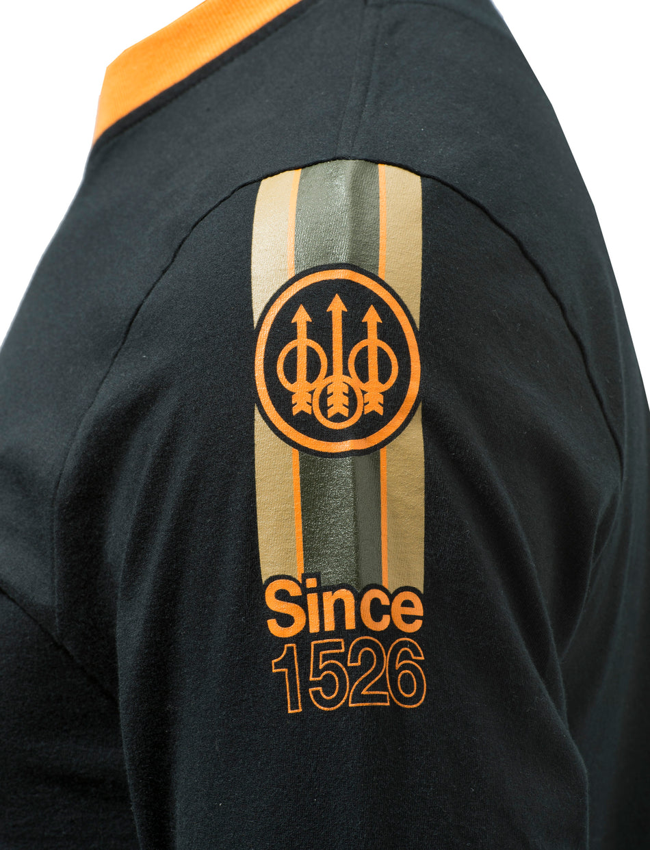 Beretta Victory Corporate T-Shirt Long Sleeves Black & Orange
