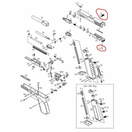 ASG Spare Part XP-18 Rear Sight 19084
