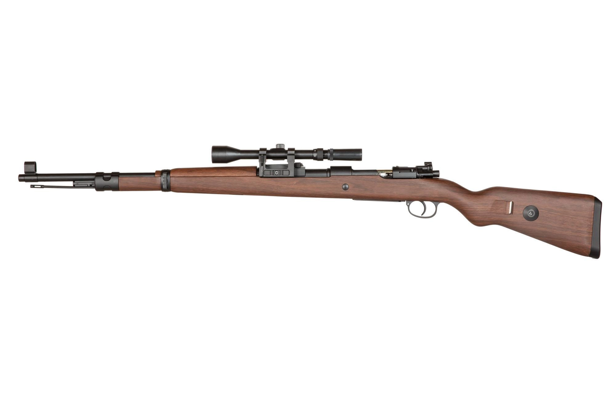 Double Bell Kar 98k Airsoft Rifle Replica Spring Powered Polymer Version + Optics