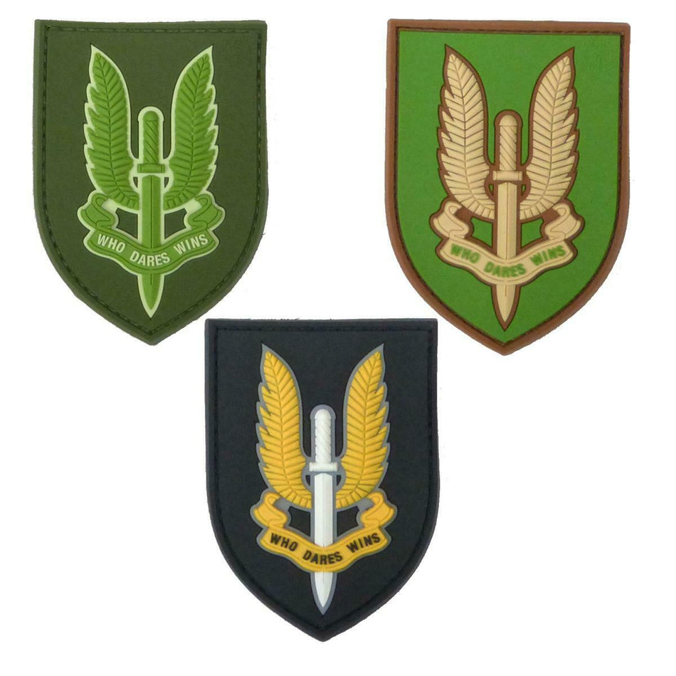 SAS Who Dares Wins Airsoft Patch Various Colours 