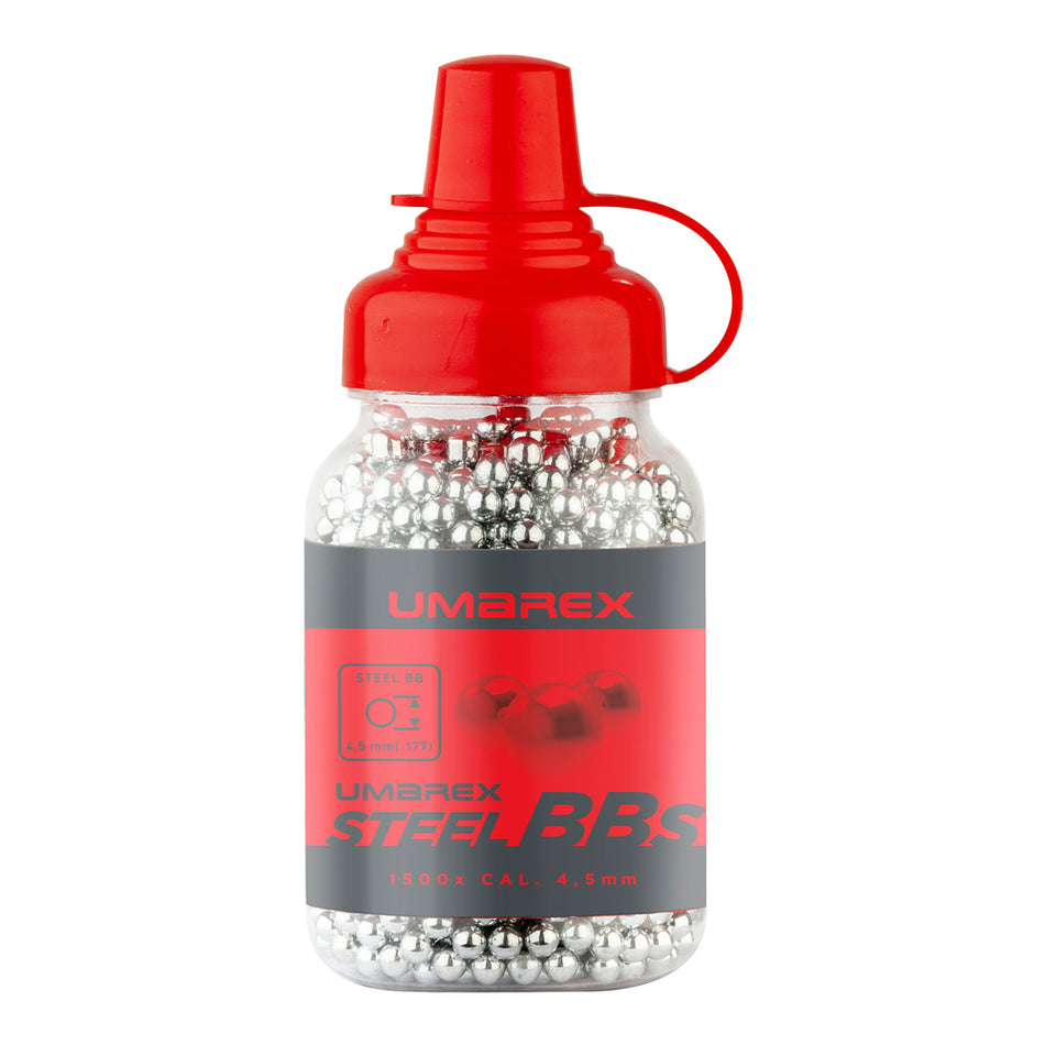 Umarex Steel BBs 4.5mm .177 Silver 1500 Bottle 0.35g