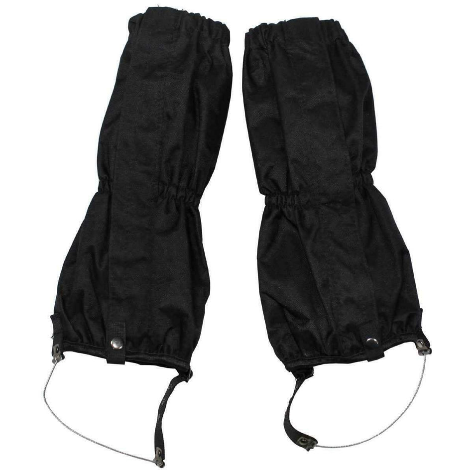 MFH Trouser Leg Gaiters Black Wire Rope