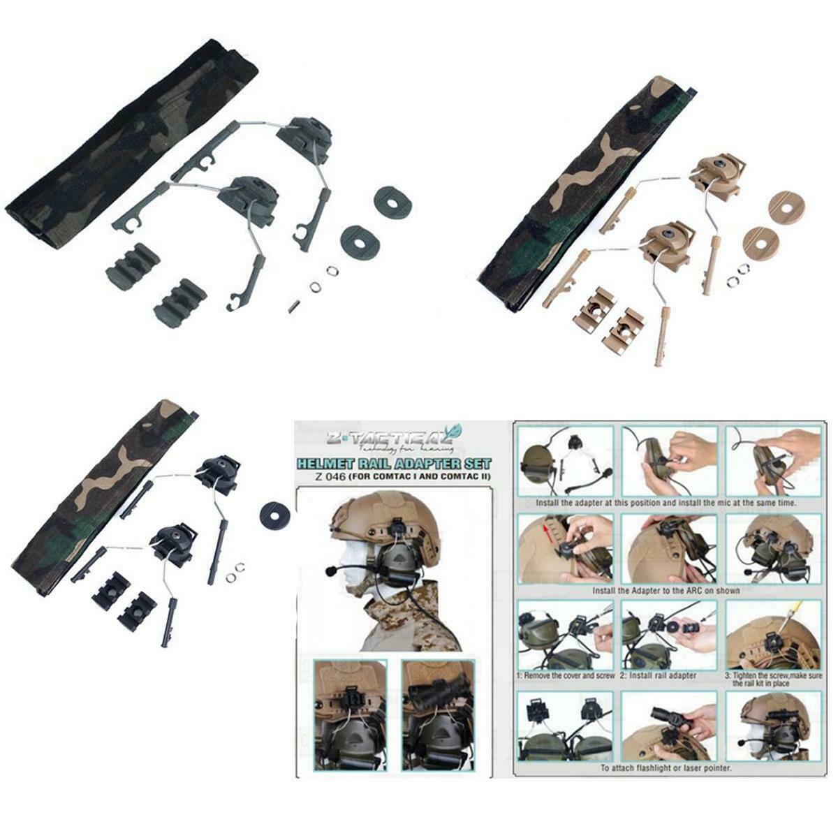 Z-Tactical Helmet Rail Adapter For Radio Comtac I/II