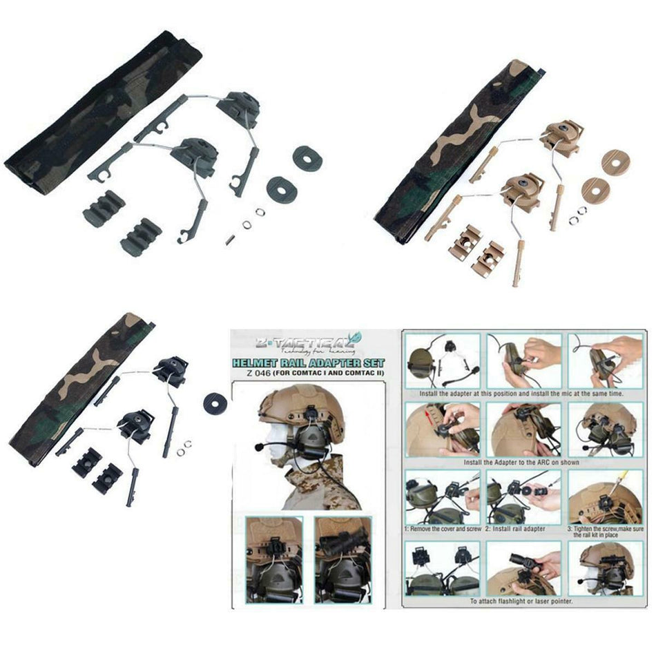 Z-Tactical Helmet Rail Adapter For Radio Comtac I/II