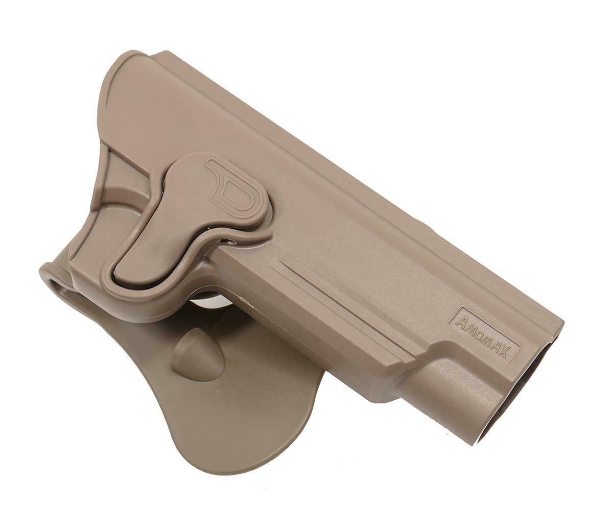 Amomax Retention Holster 1911 5” FDE R/H 