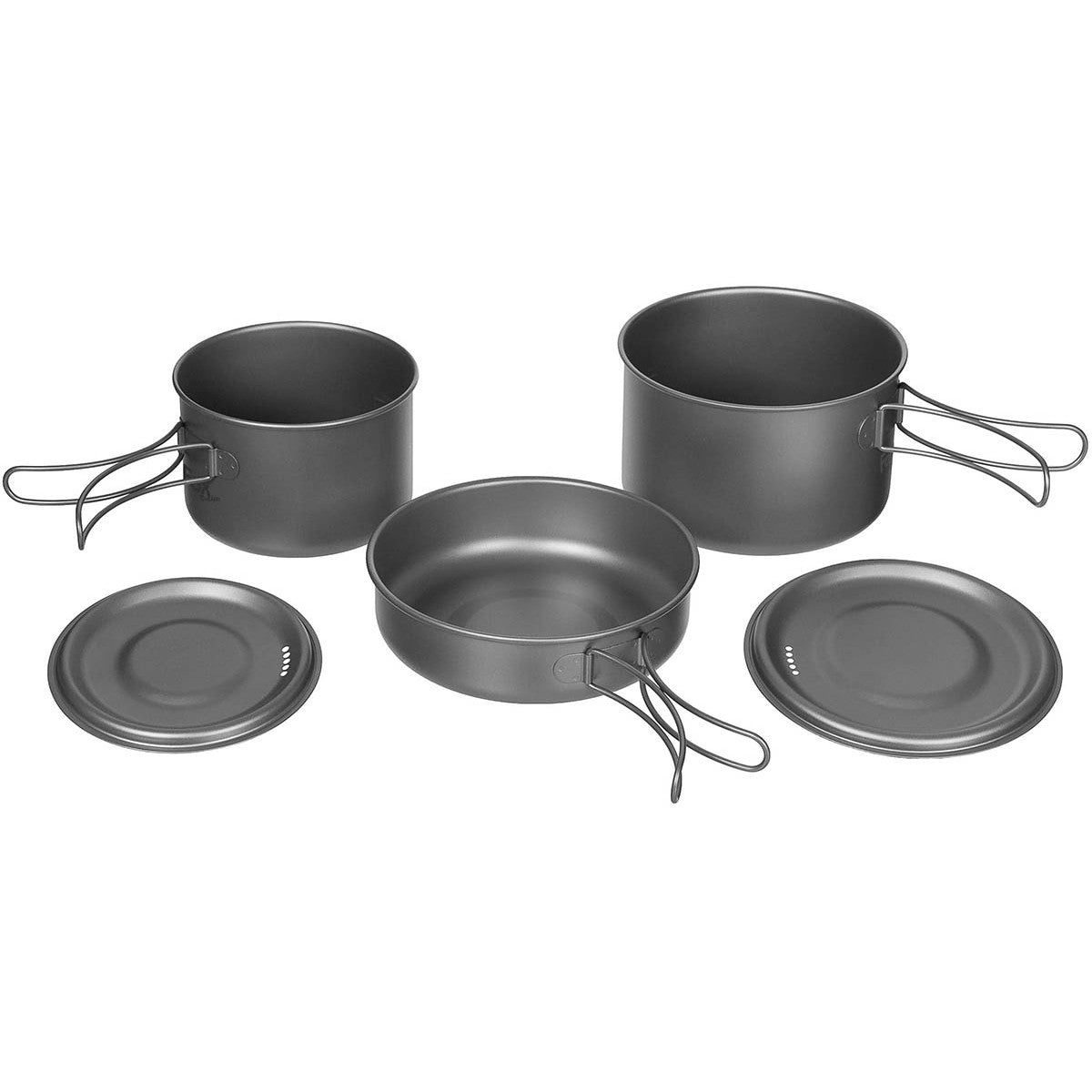 Fox Outdoors Titanium Mess Tin Kit 5-Part Pot Pan