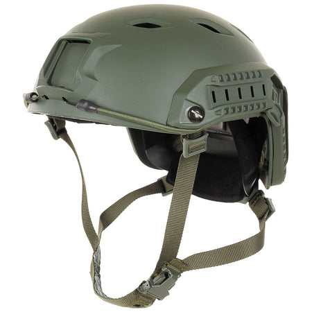 MFH Airsoft FAST Helmet Paratroopers Style Rails Lightweight ABS Green