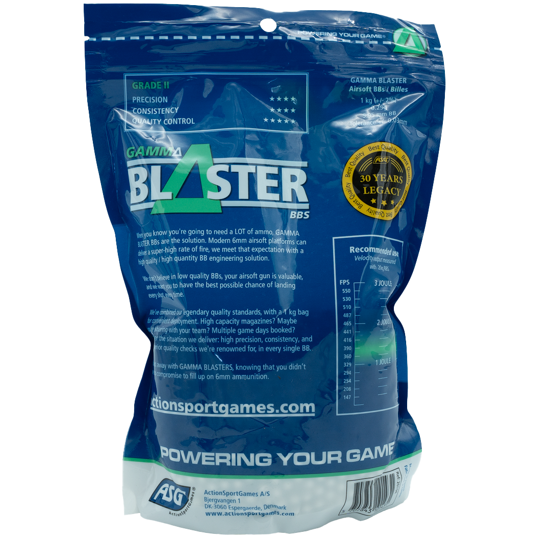 ASG Gamma Blaster Airsoft BB’s 0.25g 1kg Bags