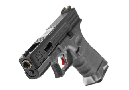 WE Airsoft EU19 Custom Black Silver Slide Green Gas Pistol