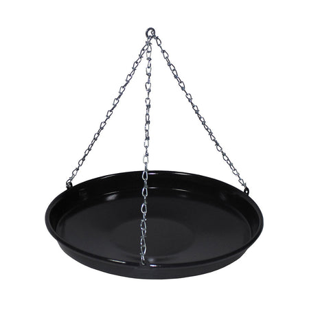 MFH Enamel Grill Pan with Chain Small Black