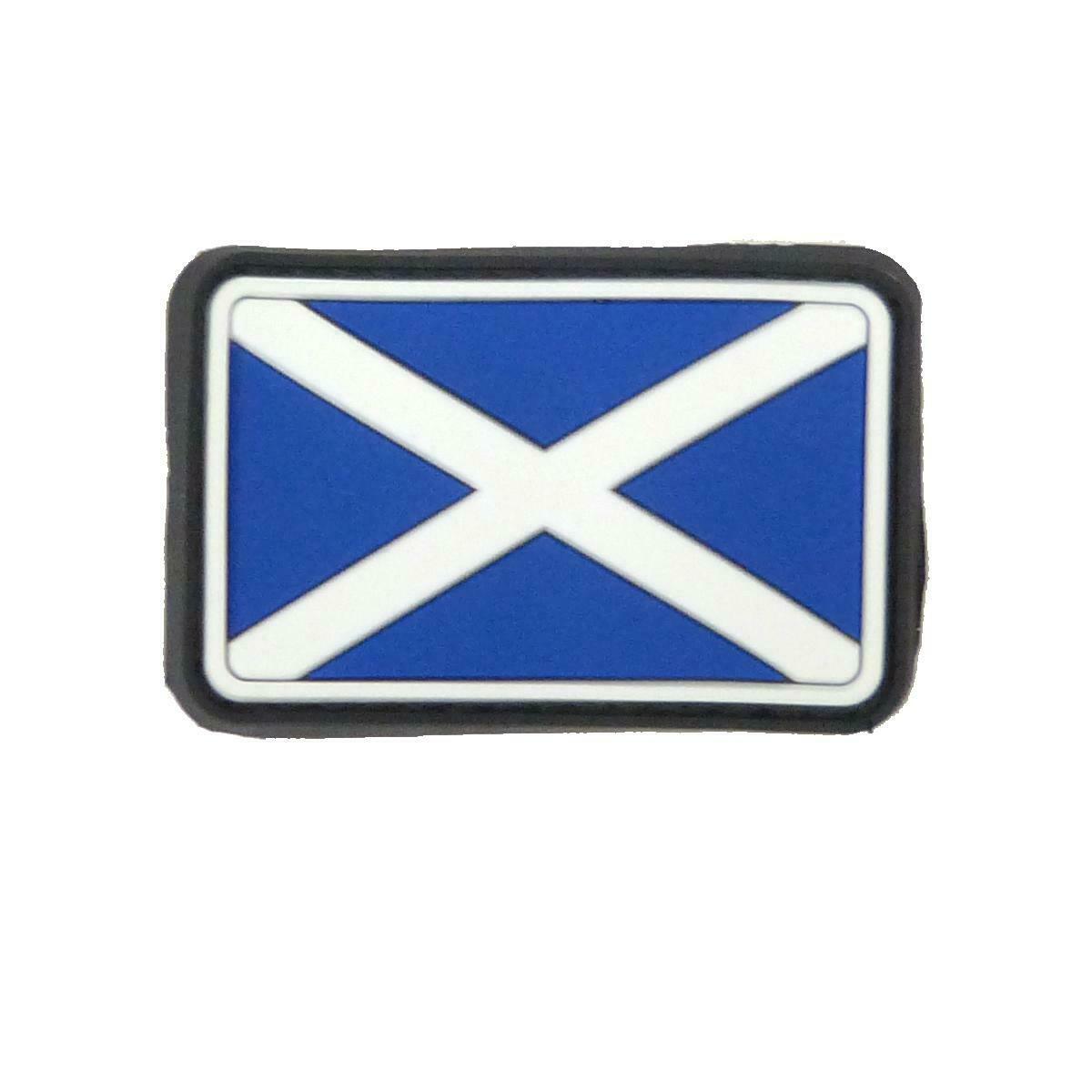 Scottish Flag PVC Morale Patch Hook & Loop Backed