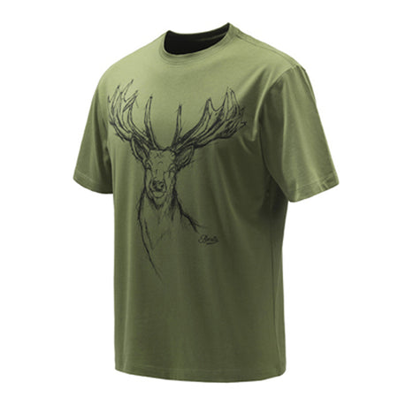 Beretta Cotton Deer Logo T-Shirt Green Sage *SMALL* 