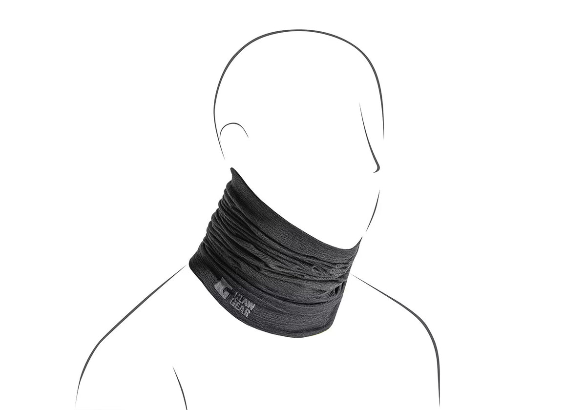 Claw Gear Merino Neck Gaitor Long Black