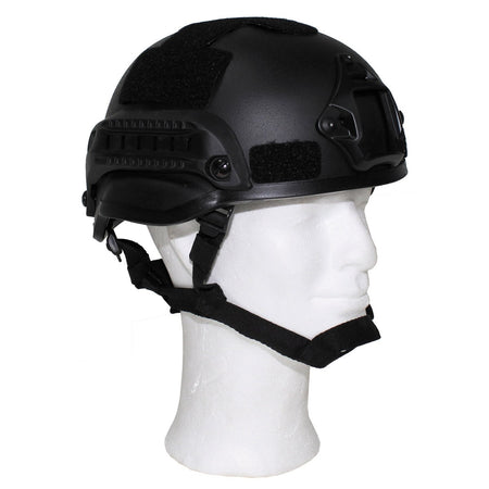 MFH MICH 2002 Style Airsoft Helmet Rails Lightweight ABS Black