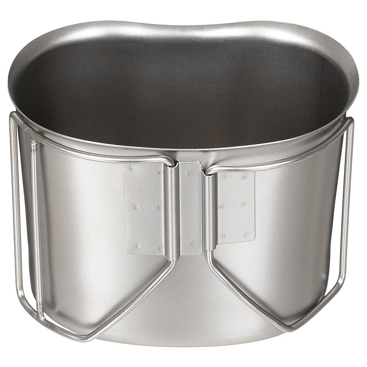 MFH US Canteen Cup Mess Tin Stainless Steel Foldable Handles