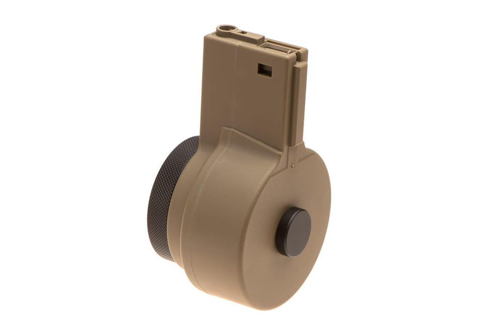 ARES Airsoft M4 Manual Wind Drum Mag 2150rd Tan 6mm