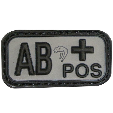 Viper Rubber Blood Group Patch Black