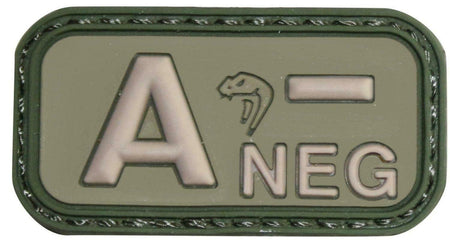Viper Rubber Blood Group Patch Green