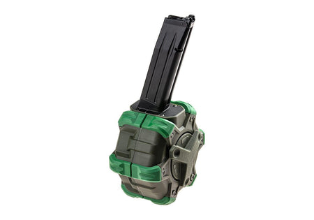 WE Airsoft Hi-Capa 5.1 4.3 Series Pistol Drum Magazine Green Gas 350rd 