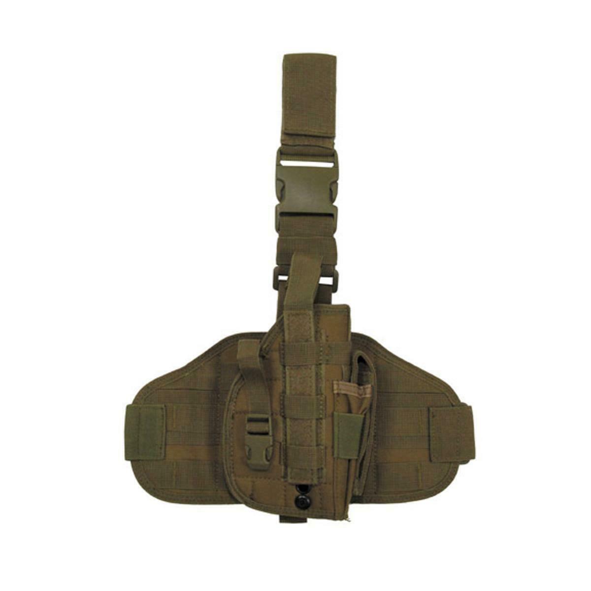 MFH Tactical Drop Leg Pistol Holster with Molle Leg Coyote