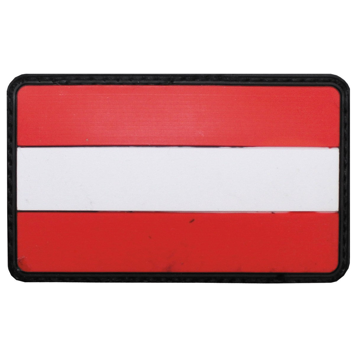 MFH Austria Flag Rubber Patch 8 x 5 cm Hook & Loop Red White