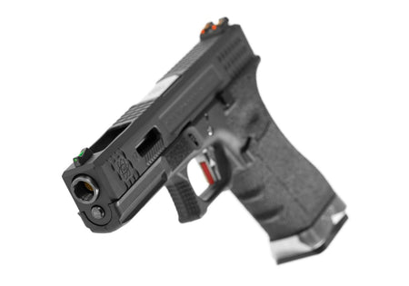 WE G-Force 17 Black Silver Barrel GBB Pistol Green Gas 6mm
