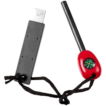 MFH Camping Fire Steel Starter with Compass