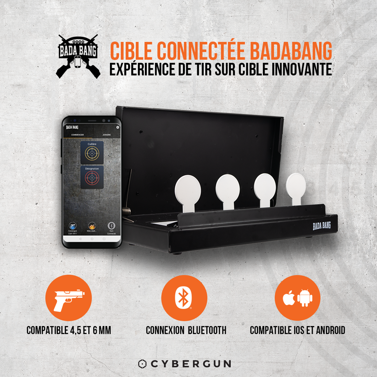 Cybergun Bada Bang Bluetooth Interactive Target System 6mm 4.5mm