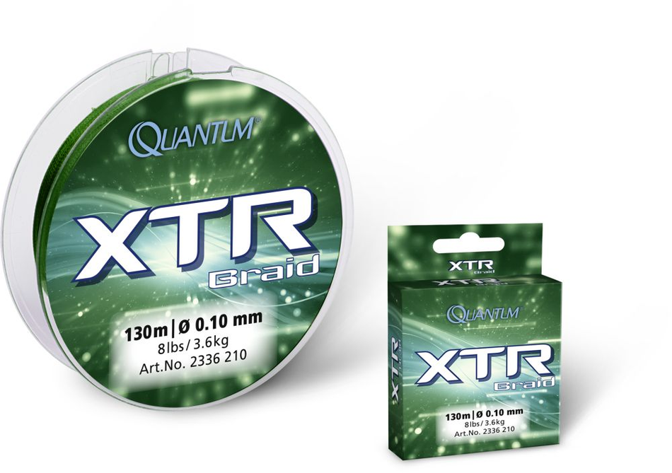 Quantum XTR 130m Green Braid – 9.1kg / 20lb Fishing Line
