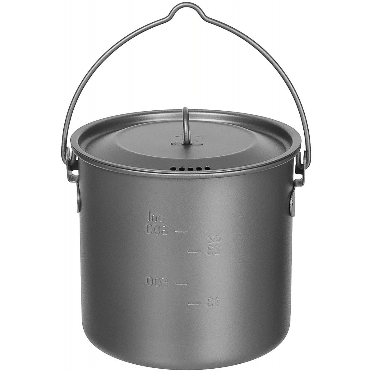 Fox Outdoors Titanium Cooking Pot Mess Tin Small Folding Handles 1.1 Ltr