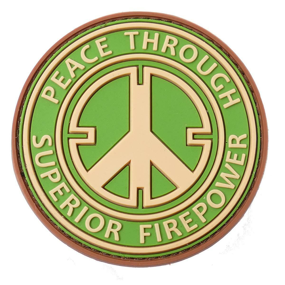 Peace Through Superior Firepower Patch Multi Camo