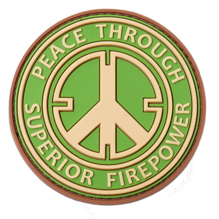Peace Through Superior Firepower Patch Multi Camo