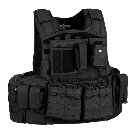 Invader Gear Mod Carrier Combo Molle Vest SAPI Black 