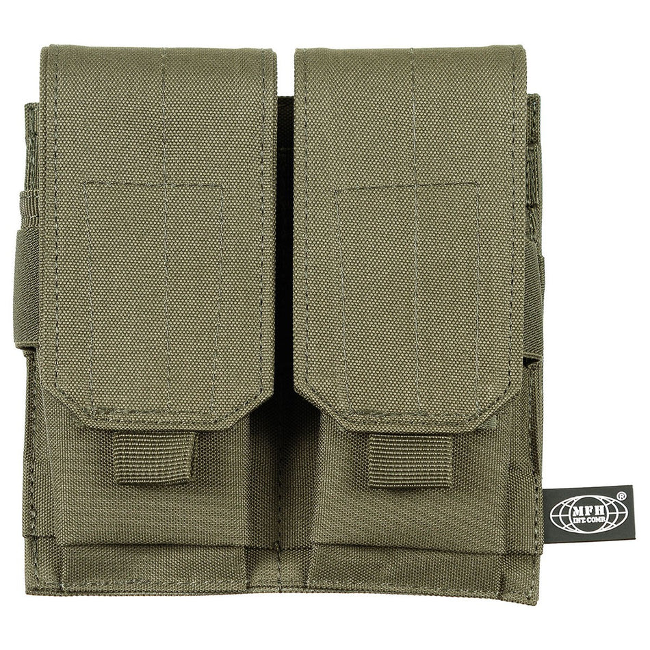 MFH M4 Double Magazine Pouch Velcro Closure Green