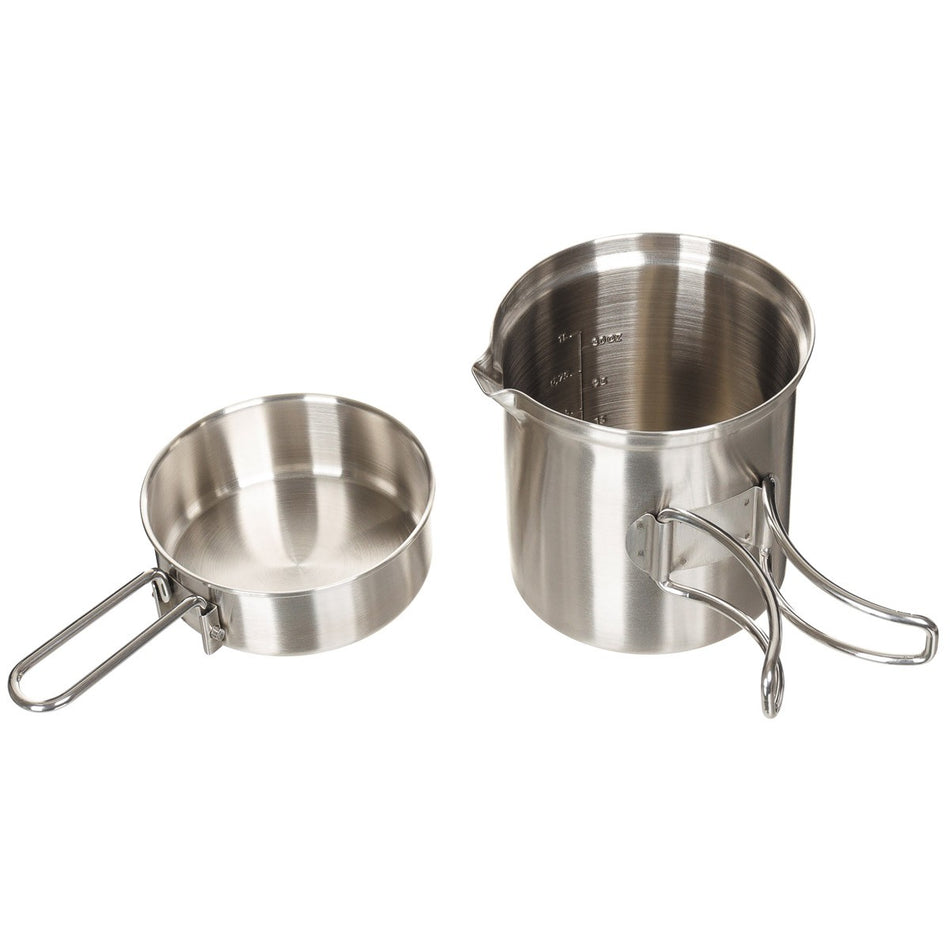 Fox Outdoors Mess Kit Stainless Steel Pot Pan