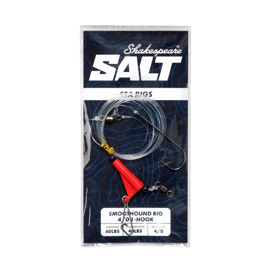 Shakespeare SALT 1 Hook Smoothound Rig 4/0 60lb Wire Trace Sea Fishing Rig
