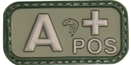 Viper Rubber Blood Group Patch Green