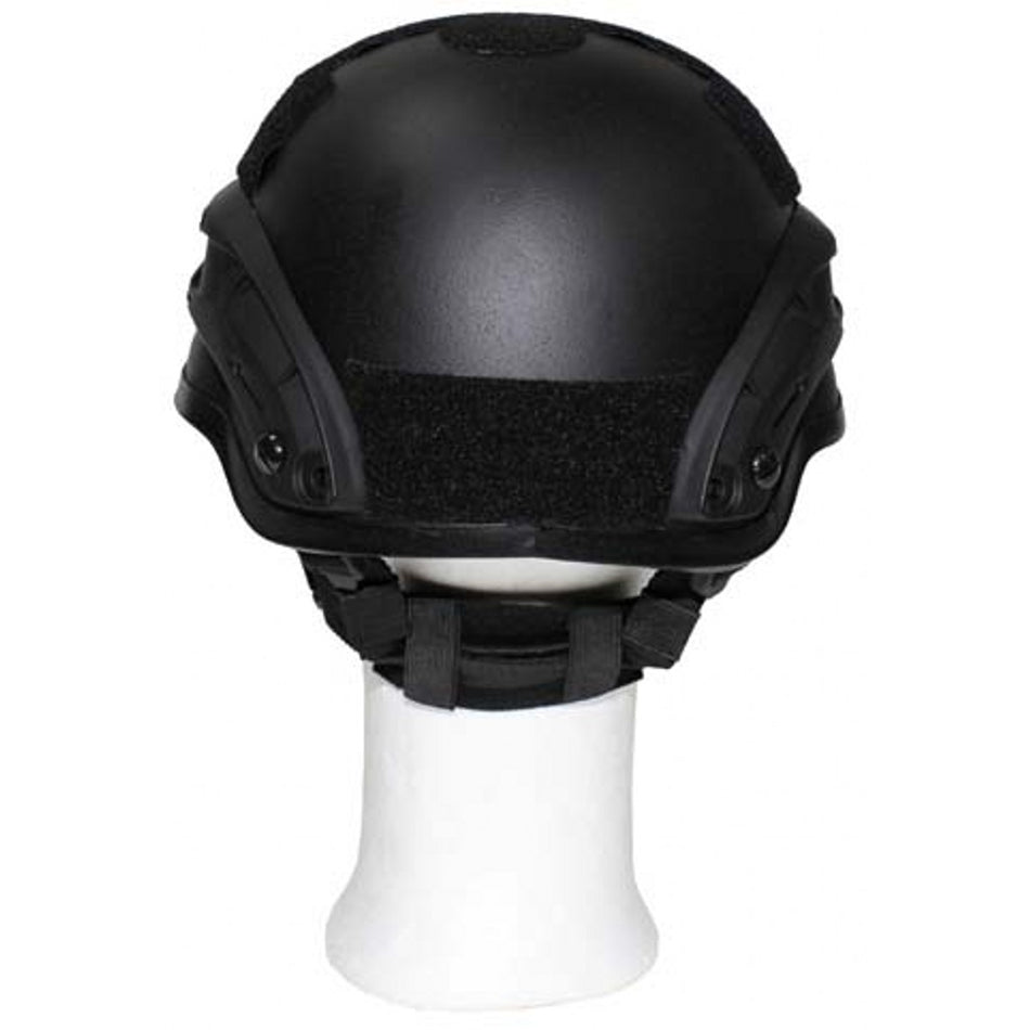 MFH MICH 2002 Style Airsoft Helmet Rails Lightweight ABS Black
