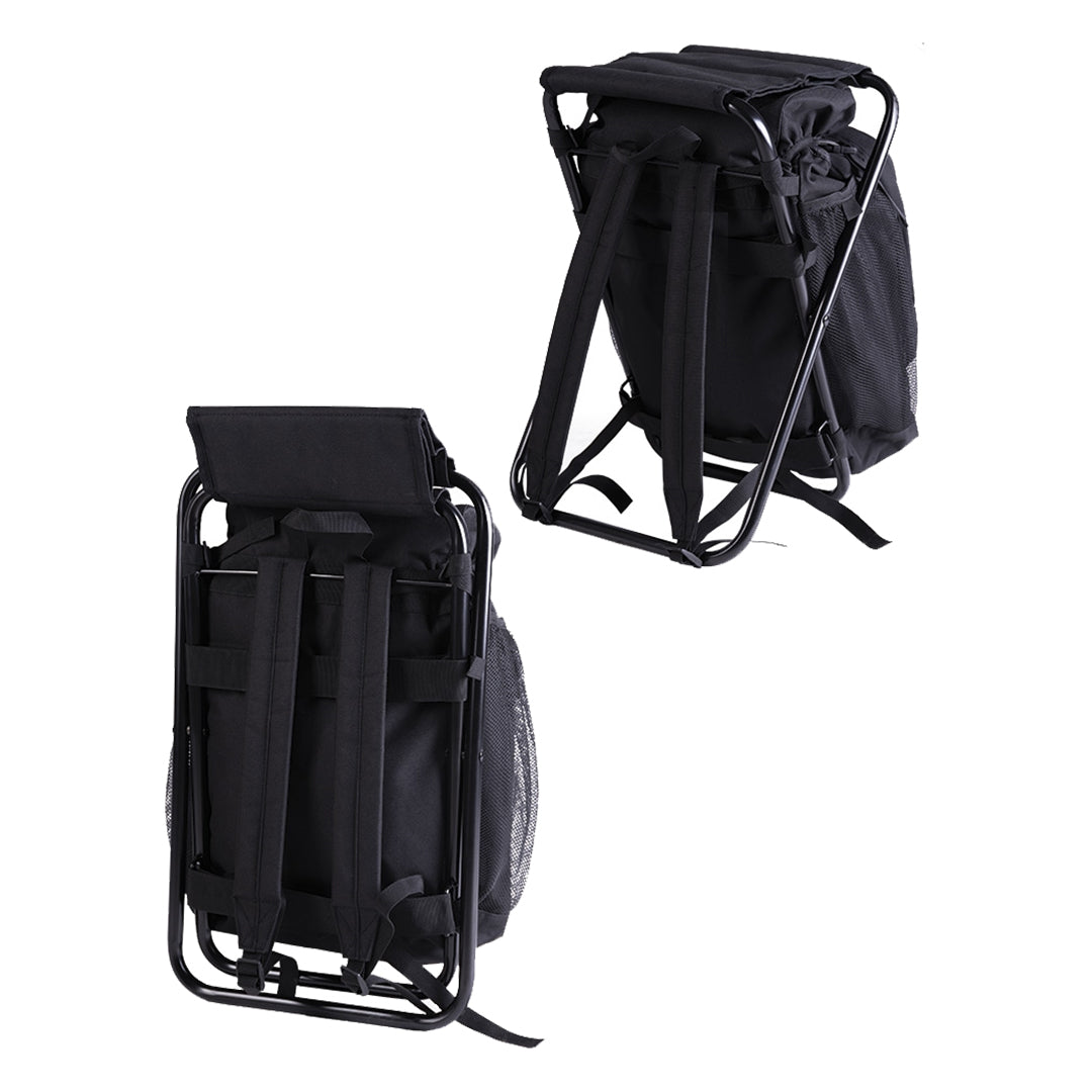 Mil-Tec Fishing Backpack with Stool Black 20Ltr 