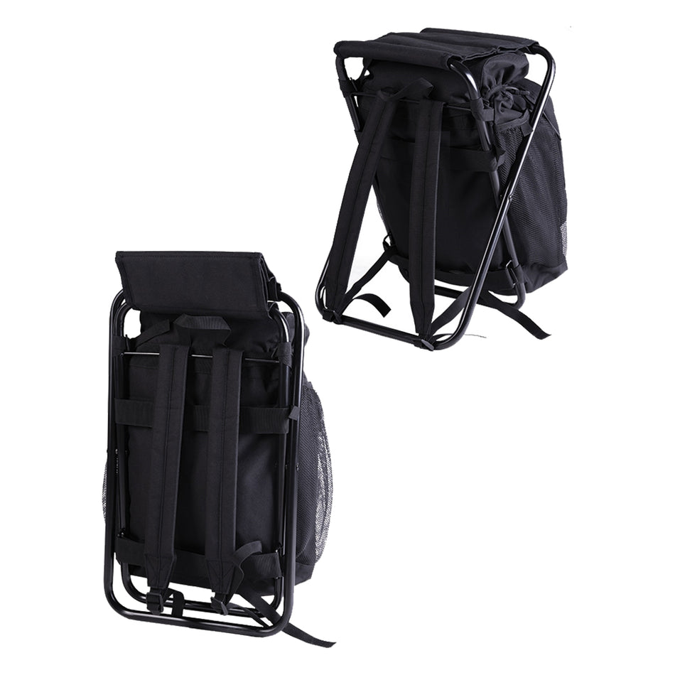 Mil-Tec Fishing Backpack with Stool Black 20Ltr 