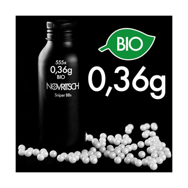 Novritsch Airsoft Bio Sniper BBs 0.36g White 555 Bottle