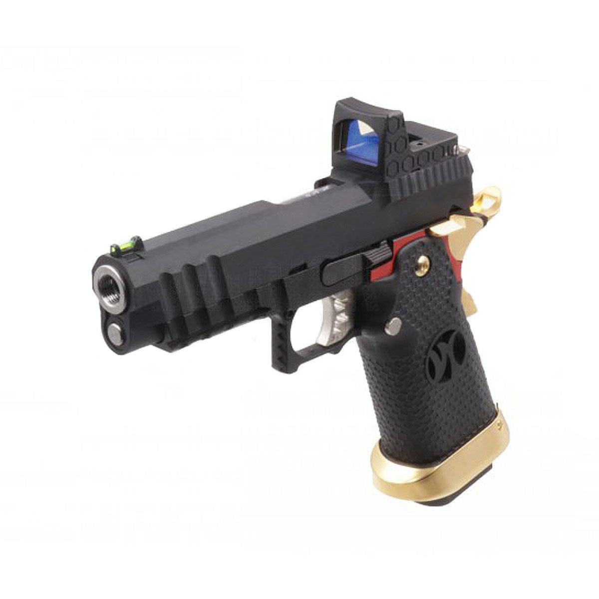 Armorer Works Airsoft HX2601 Green Gas Hi-capa 4.3 with Faux Red Dot 6mm