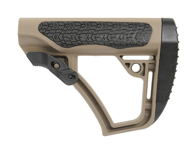 Double Bell Ergo AR15 / M4 Clubfoot Airsoft Rifle Stock Tan
